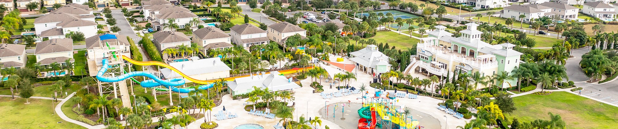 Aerial view of the Reunion West community in Kissimmee, Florida